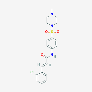 molecular formula C20H22ClN3O3S B319404 3-(2-chlorophenyl)-N-{4-[(4-methyl-1-piperazinyl)sulfonyl]phenyl}acrylamide 