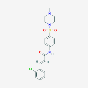 3-(2-chlorophenyl)-N-{4-[(4-methyl-1-piperazinyl)sulfonyl]phenyl}acrylamide