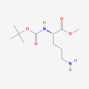 molecular formula C11H22N2O4 B3194045 (S)-甲基 5-氨基-2-((叔丁氧羰基)氨基)戊酸酯 CAS No. 78397-39-4