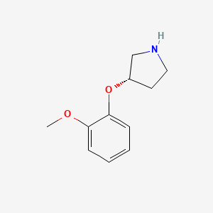 molecular formula C11H15NO2 B3194086 (3S)-3-(2-Methoxyphenoxy)Pyrrolidine CAS No. 788123-19-3