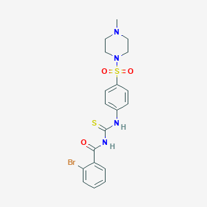 2-bromo-N-({4-[(4-methylpiperazin-1-yl)sulfonyl]phenyl}carbamothioyl)benzamide