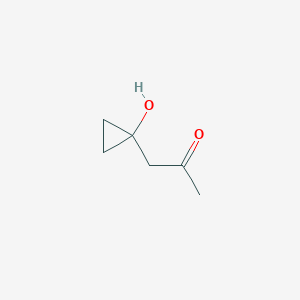 molecular formula C6H10O2 B3194158 2-Propanone, 1-(1-hydroxycyclopropyl)- CAS No. 80345-20-6