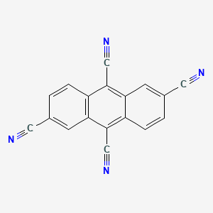 molecular formula C18H6N4 B3194181 2,6,9,10-Anthracenetetracarbonitrile CAS No. 80721-78-4