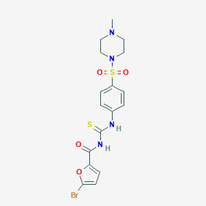 molecular formula C17H19BrN4O4S2 B319420 5-bromo-N-({4-[(4-methylpiperazin-1-yl)sulfonyl]phenyl}carbamothioyl)furan-2-carboxamide 