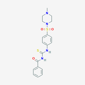 molecular formula C19H22N4O3S2 B319421 N-benzoyl-N'-{4-[(4-methyl-1-piperazinyl)sulfonyl]phenyl}thiourea 