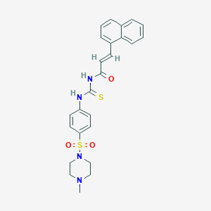 N-{4-[(4-methyl-1-piperazinyl)sulfonyl]phenyl}-N'-[3-(1-naphthyl)acryloyl]thiourea