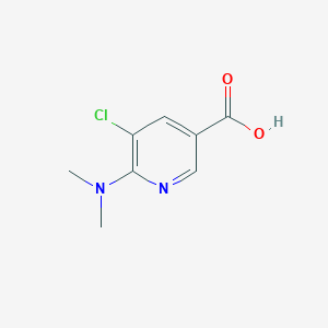 molecular formula C8H9ClN2O2 B3194220 5-Chloro-6-(dimethylamino)pyridine-3-carboxylic acid CAS No. 813424-73-6