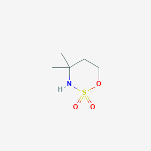 molecular formula C5H11NO3S B3194225 4,4-Dimethyl-[1,2,3]oxathiazinane 2,2-dioxide CAS No. 813440-67-4