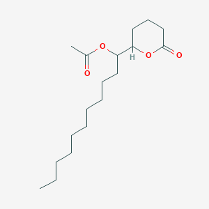 molecular formula C18H32O4 B3194234 6-乙酰氧基-5-十六烷内酯 CAS No. 81792-36-1