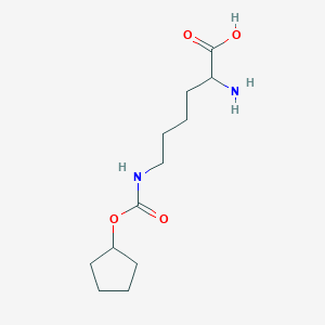 molecular formula C12H22N2O4 B3194258 2-amino-6-(cyclopentyloxycarbonylamino)hexanoic Acid CAS No. 82277-17-6