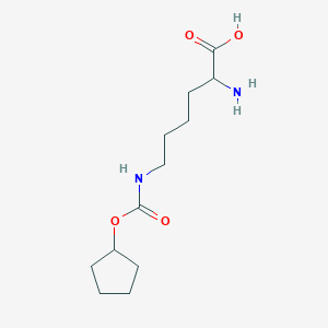 molecular formula C12H22N2O4 B3194258 2-amino-6-(((cyclopentyloxy)carbonyl)amino)hexanoic acid CAS No. 82277-17-6