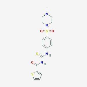 molecular formula C17H20N4O3S3 B319426 N-({4-[(4-methylpiperazin-1-yl)sulfonyl]phenyl}carbamothioyl)thiophene-2-carboxamide 