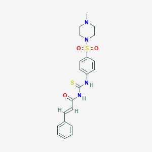 molecular formula C21H24N4O3S2 B319427 N-cinnamoyl-N'-{4-[(4-methyl-1-piperazinyl)sulfonyl]phenyl}thiourea 