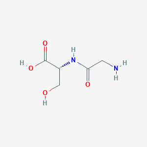 molecular formula C5H10N2O4 B3194290 Glycyl-D-serine CAS No. 82660-87-5