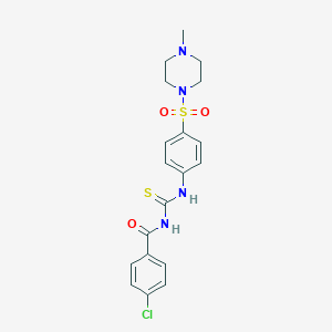N-(4-chlorobenzoyl)-N'-{4-[(4-methyl-1-piperazinyl)sulfonyl]phenyl}thiourea