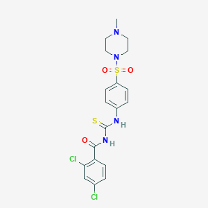 molecular formula C19H20Cl2N4O3S2 B319431 2,4-dichloro-N-({4-[(4-methylpiperazin-1-yl)sulfonyl]phenyl}carbamothioyl)benzamide 