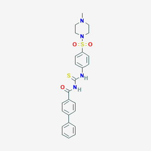 N-({4-[(4-methylpiperazin-1-yl)sulfonyl]phenyl}carbamothioyl)biphenyl-4-carboxamide