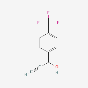 molecular formula C10H7F3O B3194345 1-[4-(Trifluoromethyl)phenyl]-2-propyn-1-ol CAS No. 83494-26-2