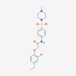 2-(2-bromo-4-ethylphenoxy)-N-{4-[(4-methyl-1-piperazinyl)sulfonyl]phenyl}acetamide