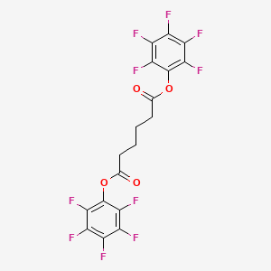 molecular formula C18H8F10O4 B3194359 Hexanedioic acid, bis(pentafluorophenyl) ester CAS No. 83701-40-0