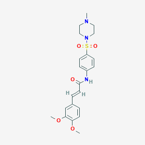 3-(3,4-dimethoxyphenyl)-N-{4-[(4-methyl-1-piperazinyl)sulfonyl]phenyl}acrylamide