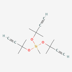molecular formula C16H24O3Si B3194395 Tris[(1,1-dimethyl-2-propynyl)oxy]methylsilane CAS No. 83817-71-4