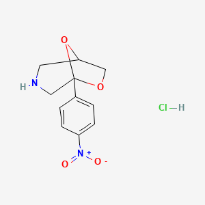 5-(4-Nitrophenyl)-6,8-dioxa-3-azabicyclo(3.2.1)octane monohydrochloride
