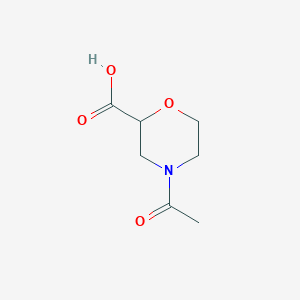 molecular formula C7H11NO4 B3194477 4-Acetylmorpholine-2-carboxylic acid CAS No. 848601-09-2