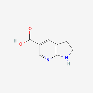 molecular formula C8H8N2O2 B3194491 2,3-Dihydro-1H-pyrrolo[2,3-B]pyridine-5-carboxylic acid CAS No. 849805-79-4