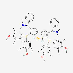 (1S)-1-[2-bis(4-methoxy-3,5-dimethylphenyl)phosphanylcyclopenta-1,4-dien-1-yl]-N,N-dimethyl-1-phenylmethanamine;iron(2+)