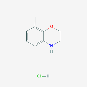 molecular formula C9H12ClNO B3194513 8-Methyl-3,4-dihydro-2H-benzo[b][1,4]oxazine hydrochloride CAS No. 850896-45-6