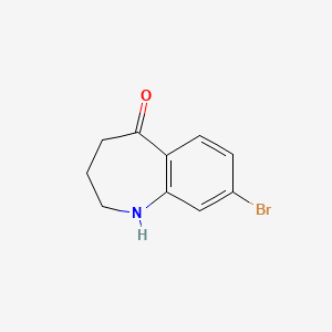 molecular formula C10H10BrNO B3194521 8-Bromo-1,2,3,4-tetrahydrobenzo[b]azepin-5-one CAS No. 851045-03-9