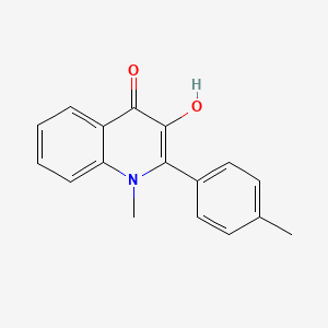 molecular formula C17H15NO2 B3194526 4(1H)-Quinolinone, 3-hydroxy-1-methyl-2-(4-methylphenyl)- CAS No. 851133-87-4