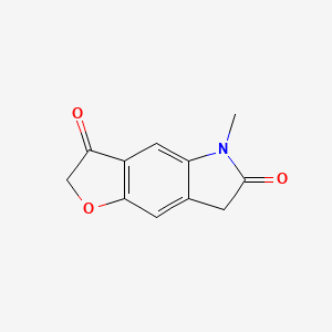 molecular formula C11H9NO3 B3194534 5-Methyl-3,6-dioxo-2,3,6,7-tetrahydro-furo[2,3-f]indole CAS No. 851682-14-9