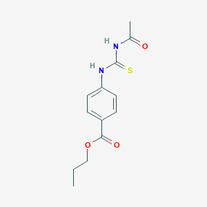 molecular formula C13H16N2O3S B319455 Propyl 4-{[(acetylamino)carbothioyl]amino}benzoate 
