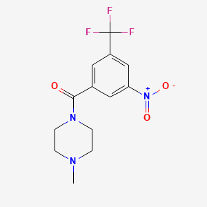 molecular formula C13H14F3N3O3 B3194556 (3-Nitro-5-(trifluoromethyl)phenyl)-(4-methylpiperazin-1-yl)methanone CAS No. 853296-95-4