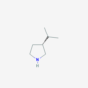 molecular formula C7H15N B3194571 (R)-3-Isopropylpyrrolidine CAS No. 85372-59-4