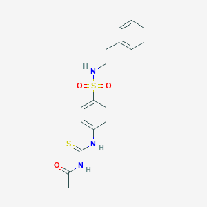 molecular formula C17H19N3O3S2 B319463 N-({4-[(2-phenylethyl)sulfamoyl]phenyl}carbamothioyl)acetamide 