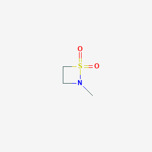 molecular formula C3H7NO2S B3194634 1,2-Thiazetidine, 2-methyl-, 1,1-dioxide CAS No. 85582-45-2