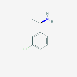 molecular formula C9H12ClN B3194696 (1R)-1-(3-Chloro-4-methylphenyl)ethylamine CAS No. 856758-59-3