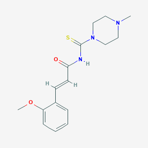 3-(2-methoxyphenyl)-N-[(4-methyl-1-piperazinyl)carbothioyl]acrylamide