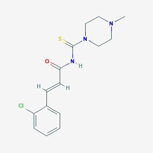 molecular formula C15H18ClN3OS B319471 3-(2-chlorophenyl)-N-[(4-methyl-1-piperazinyl)carbothioyl]acrylamide 