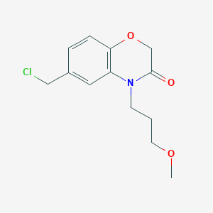 molecular formula C13H16ClNO3 B3194717 6-(chloromethyl)-4-(3-methoxypropyl)-2H-benzo[b][1,4]oxazin-3(4H)-one CAS No. 857272-02-7