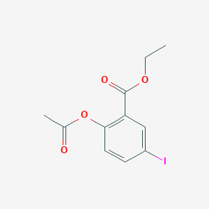 molecular formula C11H11IO4 B3194721 Ethyl 2-acetoxy-5-iodobenzoate CAS No. 857755-86-3