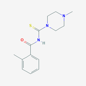 molecular formula C14H19N3OS B319473 2-methyl-N-[(4-methyl-1-piperazinyl)carbothioyl]benzamide 