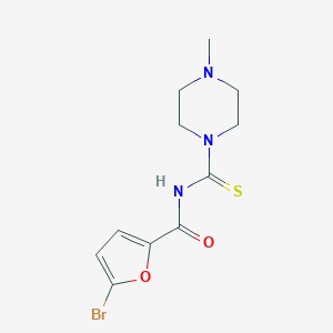 molecular formula C11H14BrN3O2S B319475 5-bromo-N-[(4-methyl-1-piperazinyl)carbothioyl]-2-furamide 