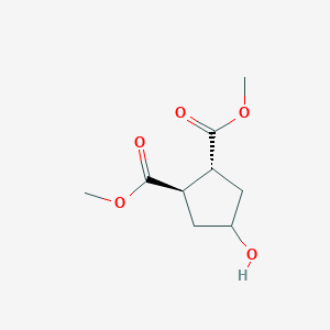 molecular formula C9H14O5 B3194758 dimethyl (1R,2R)-4-hydroxycyclopentane-1,2-dicarboxylate CAS No. 862259-02-7