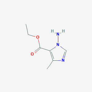 molecular formula C7H11N3O2 B3194779 3-氨基-5-甲基-3H-咪唑-4-羧酸乙酯 CAS No. 865444-77-5