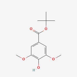molecular formula C13H18O5 B3194780 Benzoic acid, 4-hydroxy-3,5-dimethoxy-, 1,1-dimethylethyl ester CAS No. 866082-47-5