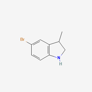 molecular formula C9H10BrN B3194783 5-Bromo-3-methylindoline CAS No. 86626-42-8